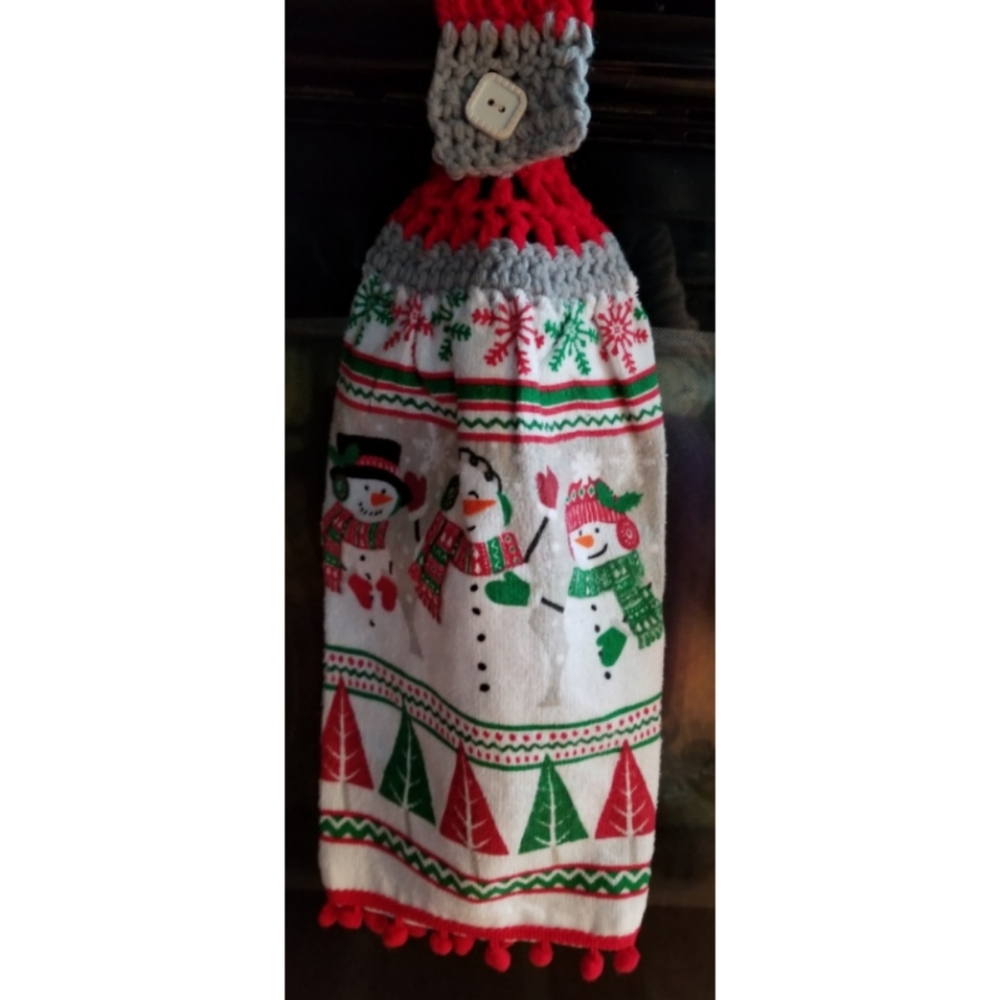 1 snowman tea towel
